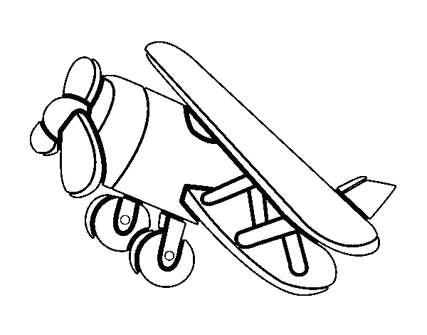 Disegno di Aeroplano acrobatico da Colorare