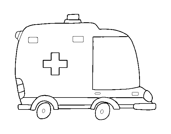 Disegno di Ambulanza di profilo da Colorare