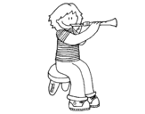 Dibujo de Bambina con clarinetto