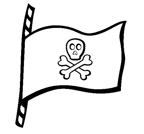 Disegno di Bandiera dei pirati da Colorare