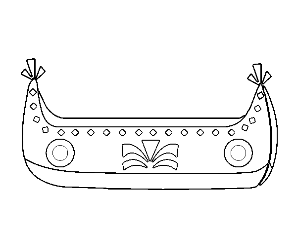 Disegno di Barca indiano da Colorare