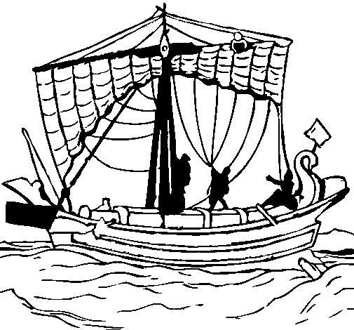 Disegno di Barca romana  da Colorare