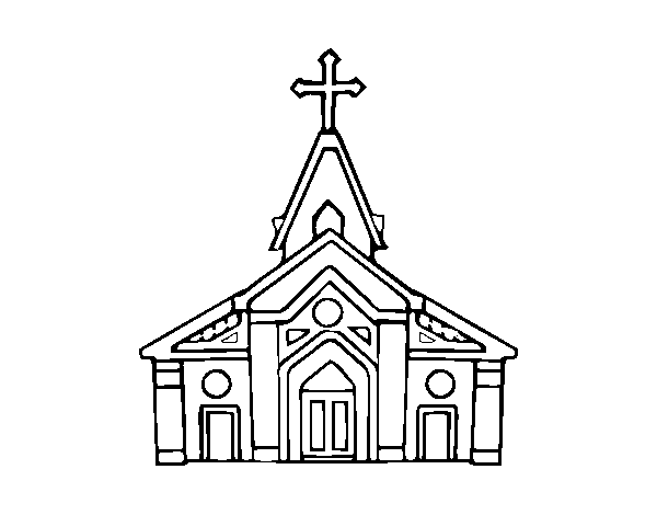 Disegno di Basilica da Colorare