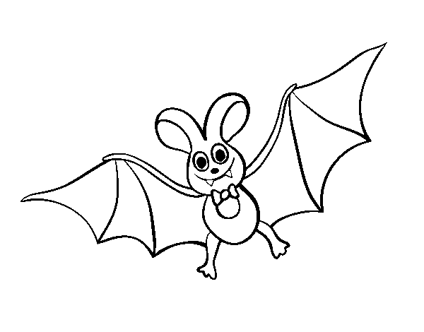Disegno di Bat per i bambini da Colorare