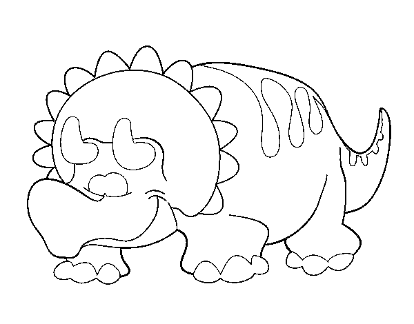 Disegno di Bebè triceratopo da Colorare