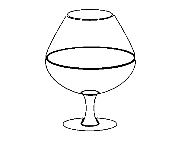Disegno di Bicchiere di vino da Colorare