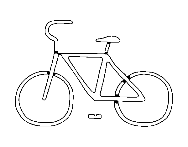 Disegno di Bicicletta di base da Colorare