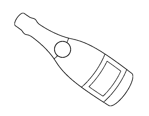 Disegno di Bottiglia di sciampagna da Colorare