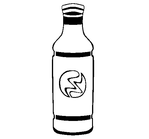 Disegno di Bottiglia di una bibita fresca da Colorare