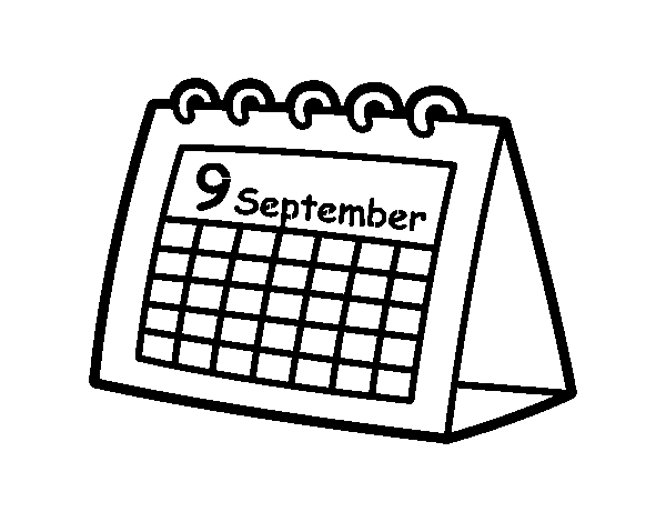 Disegno di Calendario da tavolo da Colorare
