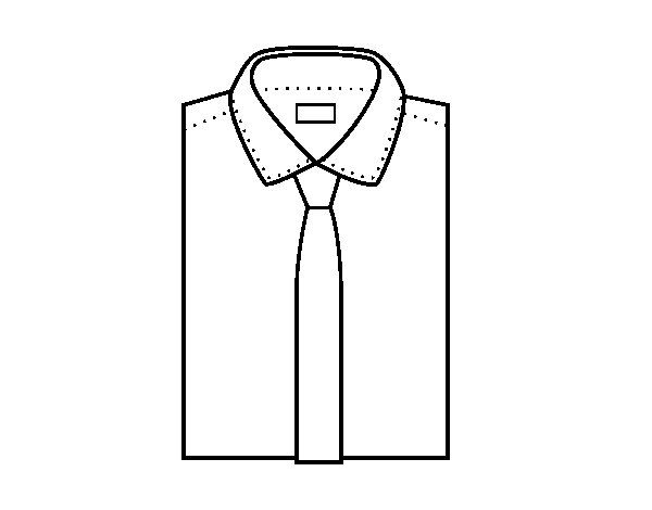 Disegno di Camicia con cravatta  da Colorare