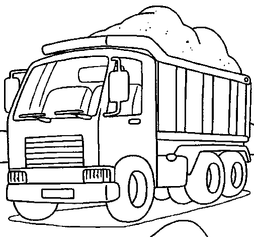 Disegno di Camion da carico  da Colorare