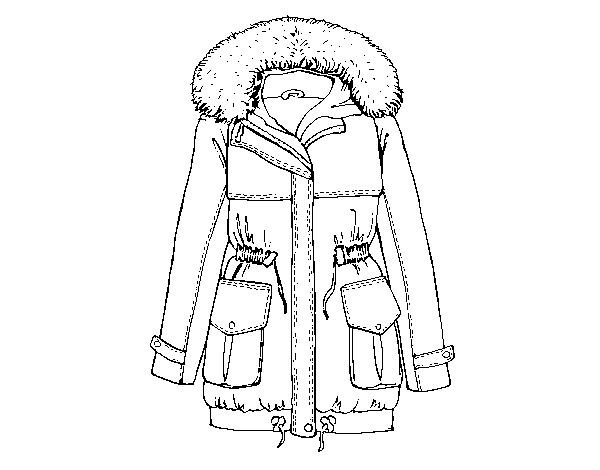 Disegno di Cappotto di inverno da Colorare