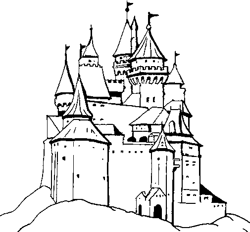 Disegno di Castello medievale  da Colorare