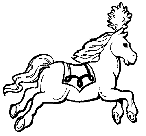 Disegno di Cavallo in corsa da Colorare