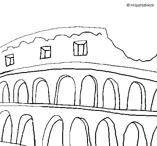 Disegno di Colosseo da Colorare