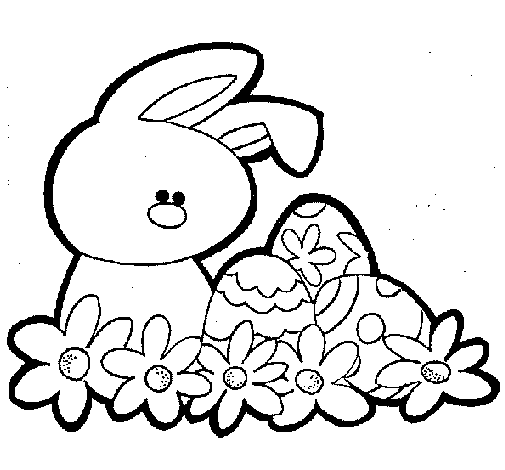 Disegno di Coniglietto di Pasqua  da Colorare