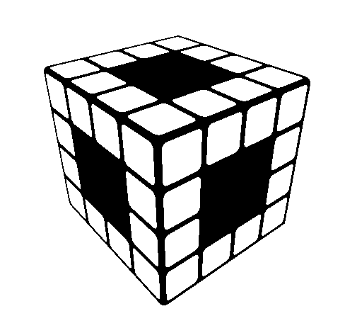 Disegno di Cubo di Rubik da Colorare