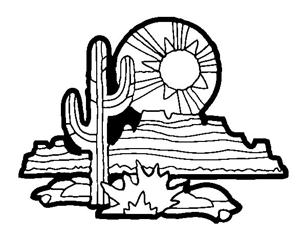Disegno di Deserto di Colorado da Colorare
