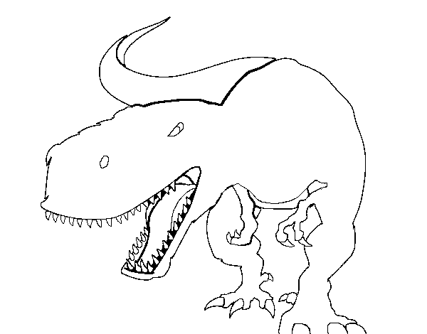 Disegno di Dinosaure en colère da Colorare