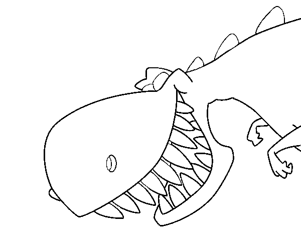 Disegno di Dinosauro dai denti affilati da Colorare