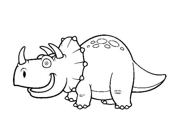 Disegno di Dinosauro Triceratopo da Colorare