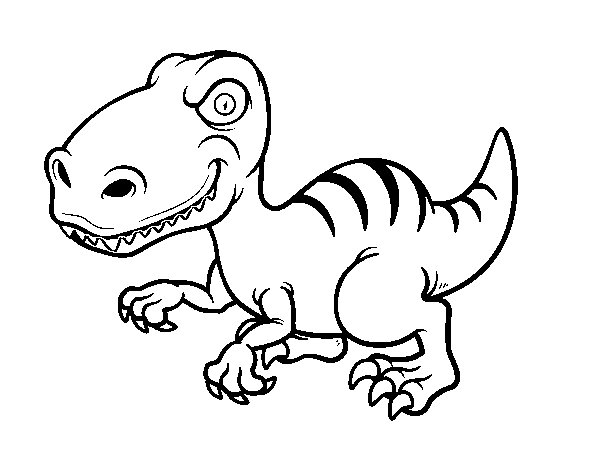Disegno di Dinosauro velociraptor da Colorare