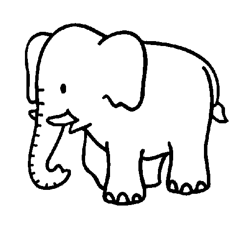 Disegno di Elefante bebè  da Colorare