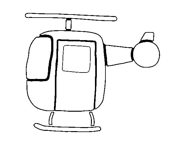 Disegno di Elicottero leggero da Colorare