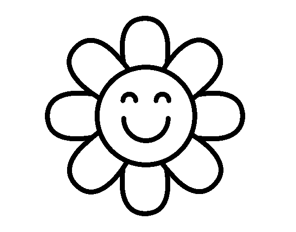 Disegno di Fiore semplice da Colorare