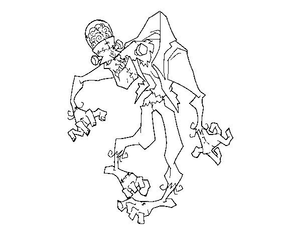 Disegno di Frankenstein zombie da Colorare