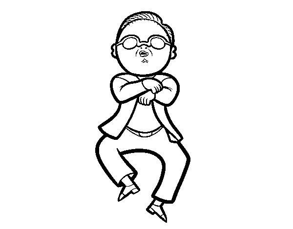 Disegno di Gangnam Style da Colorare