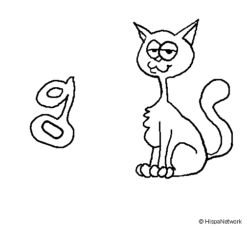 Disegno di Gatto  da Colorare