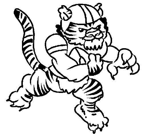 Disegno di Giocatore tigre  da Colorare