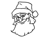 Disegno di Il viso Babbo Natale da colorare