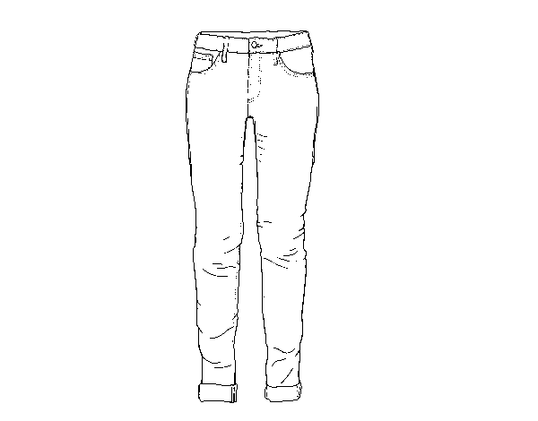 Disegno di Jeans da Colorare