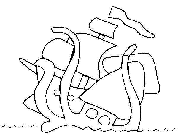 Disegno di Kraken da Colorare