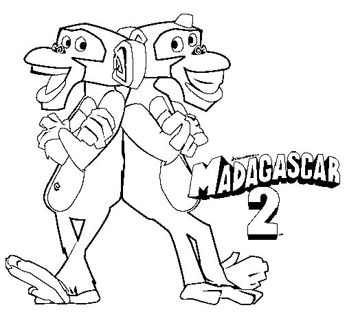 Disegno di Madagascar 2 Manson & Phil 2 da Colorare