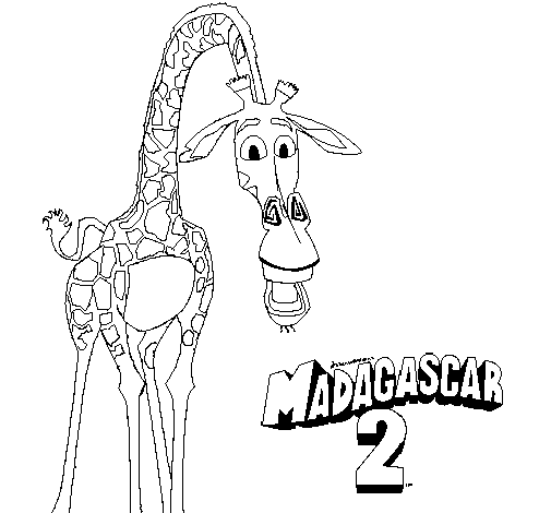 Disegno di Madagascar 2 Melman da Colorare