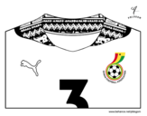 Disegno di Maglia dei mondiali di calcio 2014 del Ghana da colorare