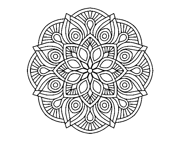 Disegno di Mandala alhambra da Colorare