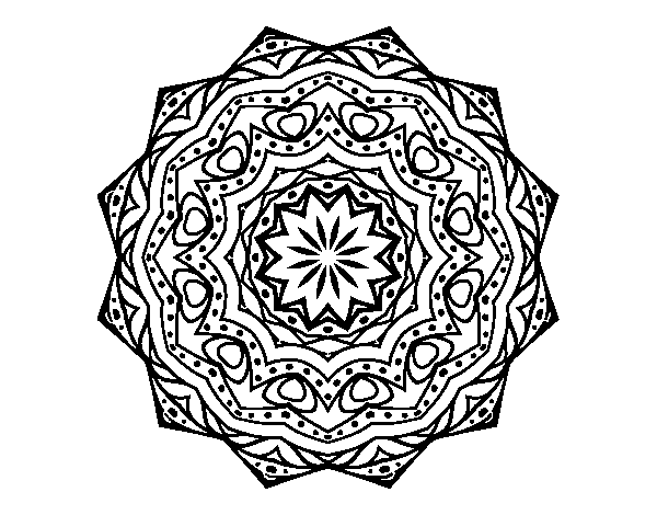 Disegno di Mandala con strato  da Colorare
