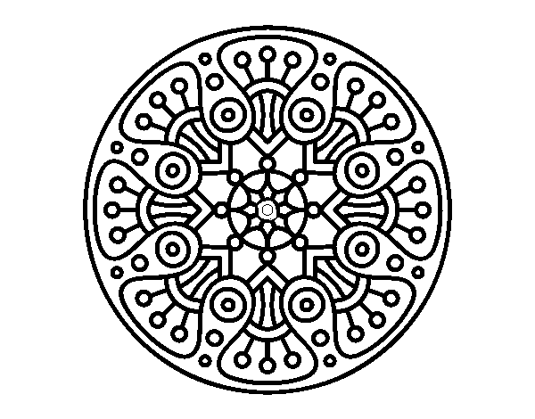 Disegno di Mandala crop circle da Colorare