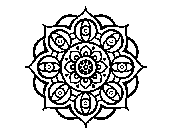 Disegno di Mandala dagli occhi da Colorare