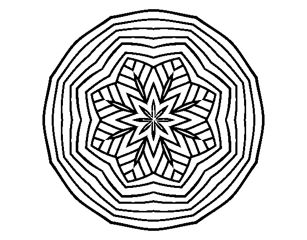 Disegno di Mandala di testa da Colorare
