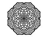 Disegno di Mandala fiore concettuale da colorare