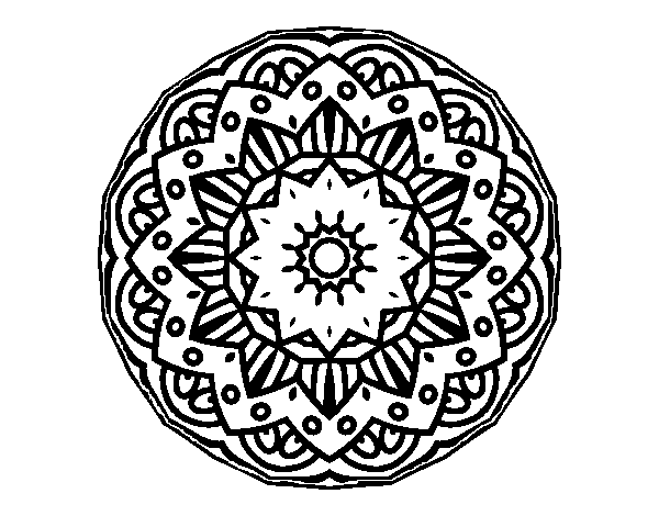 Disegno di Mandala modernista da Colorare