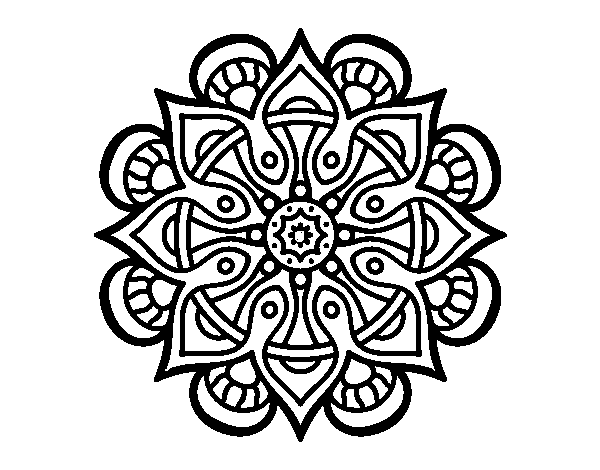 Disegno di Mandala mondo arabo da Colorare