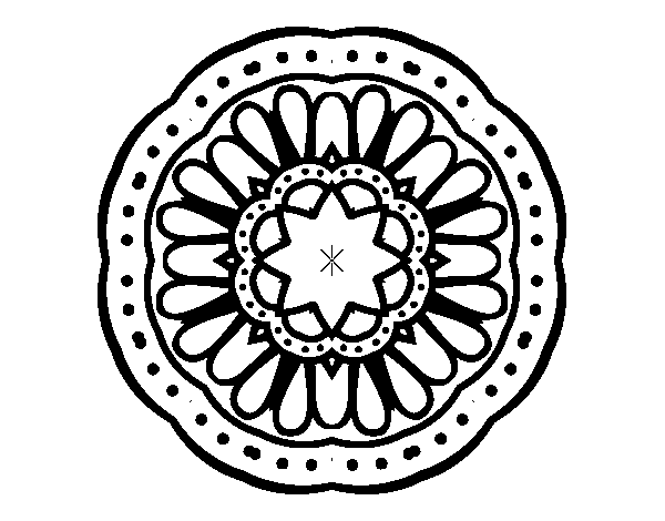 Disegno di Mandala mosaico da Colorare