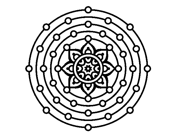 Disegno di Mandala sistema solare da Colorare